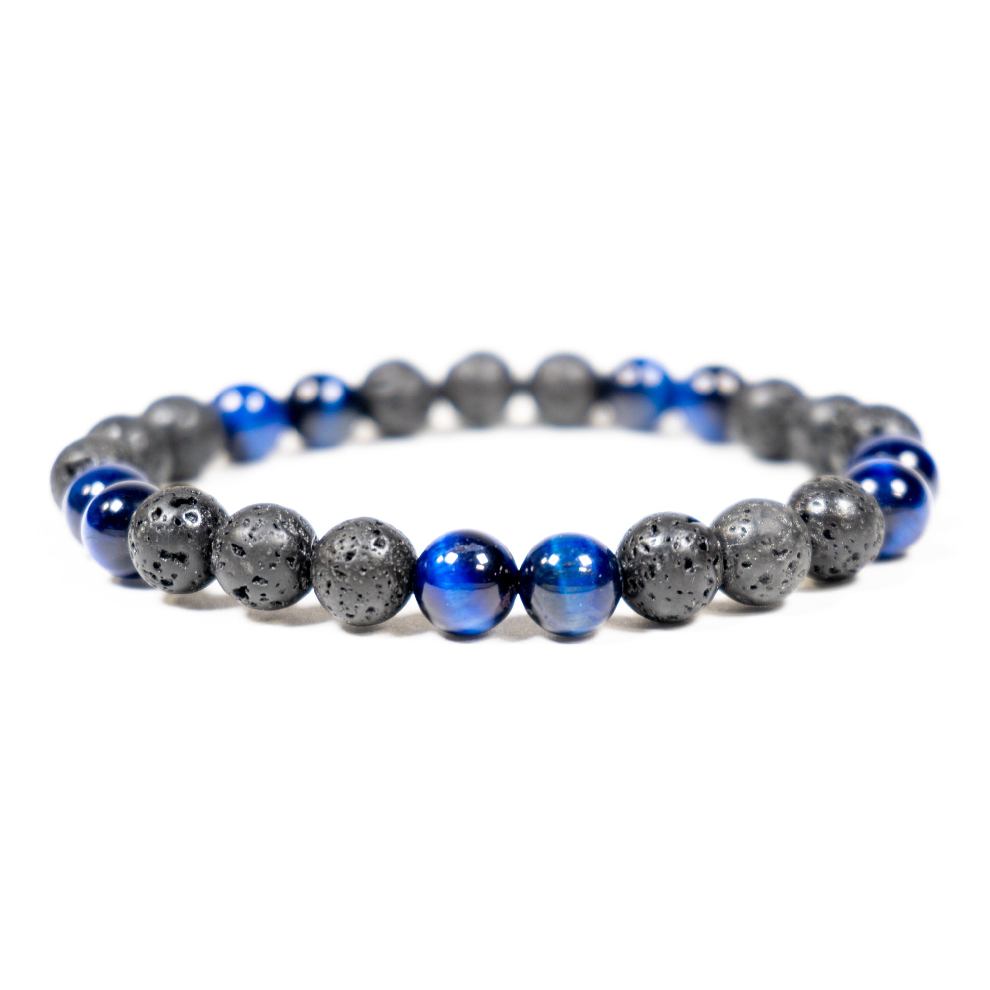 Murtoo Men's Lava Rock & Tiger Eye Bracelet - Adjustable Essential Oil Diffuser Bracelet Gift