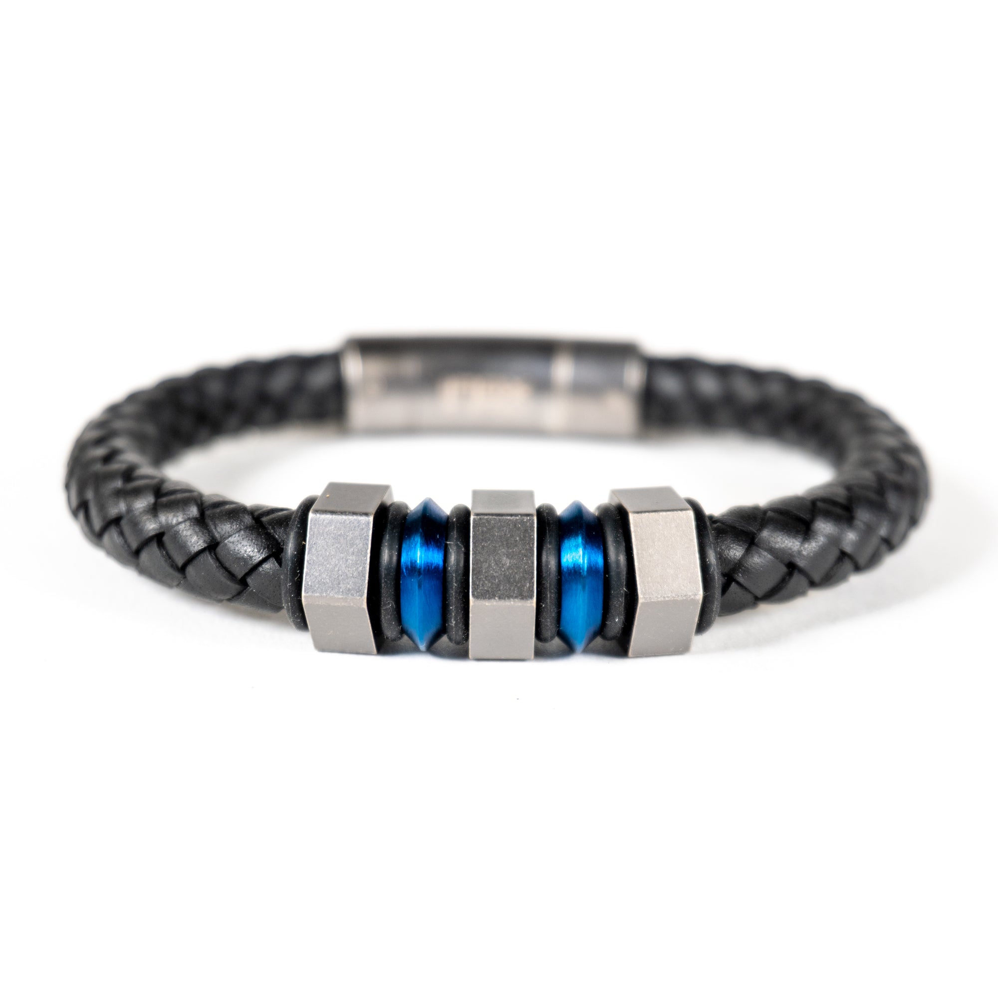 Poseidon – Braided Leather & Bead Bracelet | LuxYou Jewelry